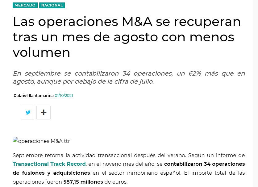 Las operaciones M&A se recuperan tras un mes de agosto con menos volumen